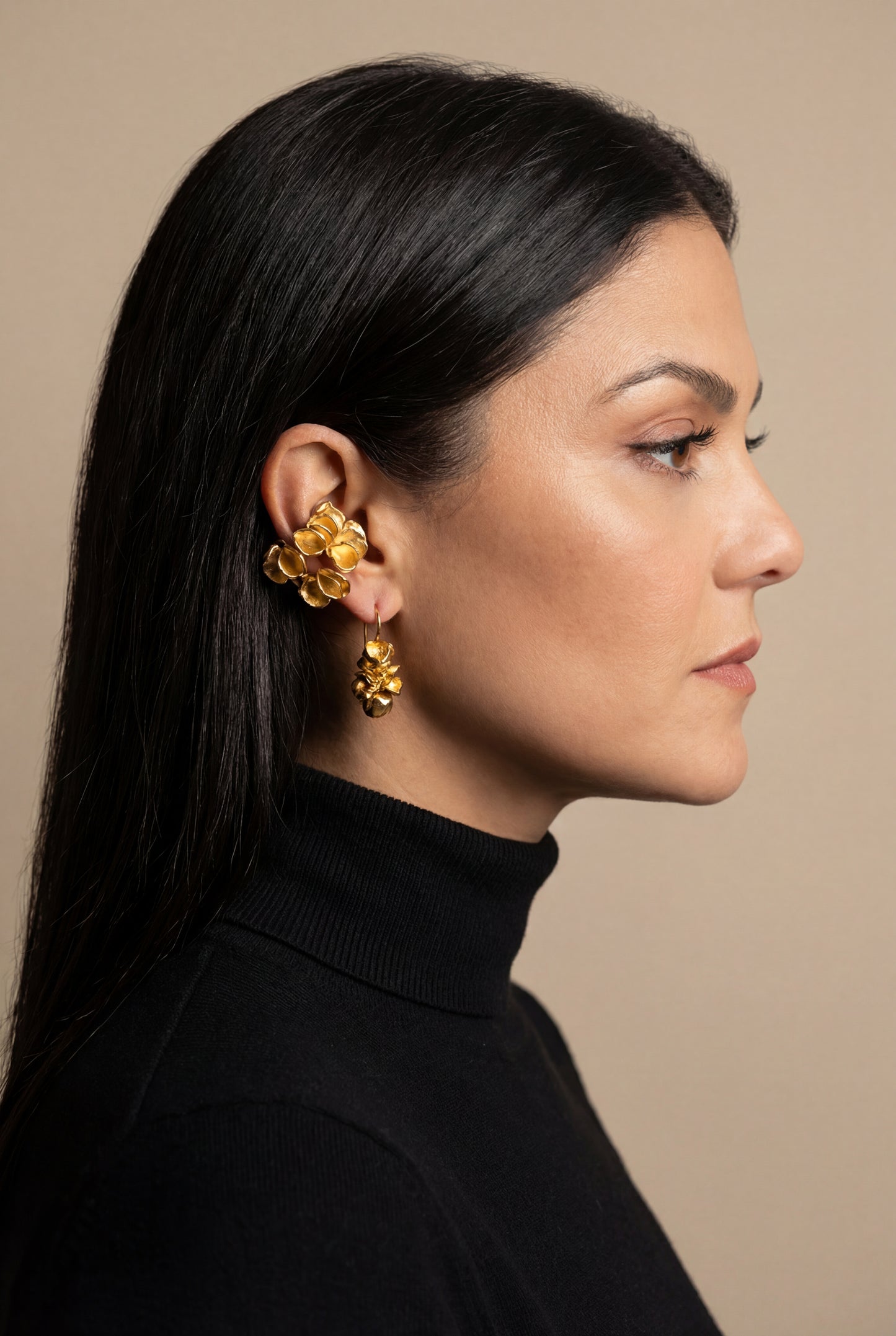 Aretes Six Savia Dorado