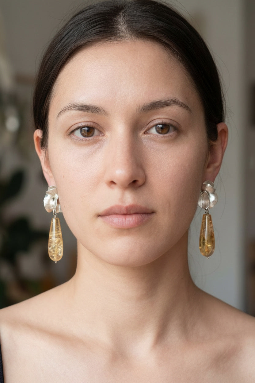 Aretes Flor de Chicalá Tres Capullos