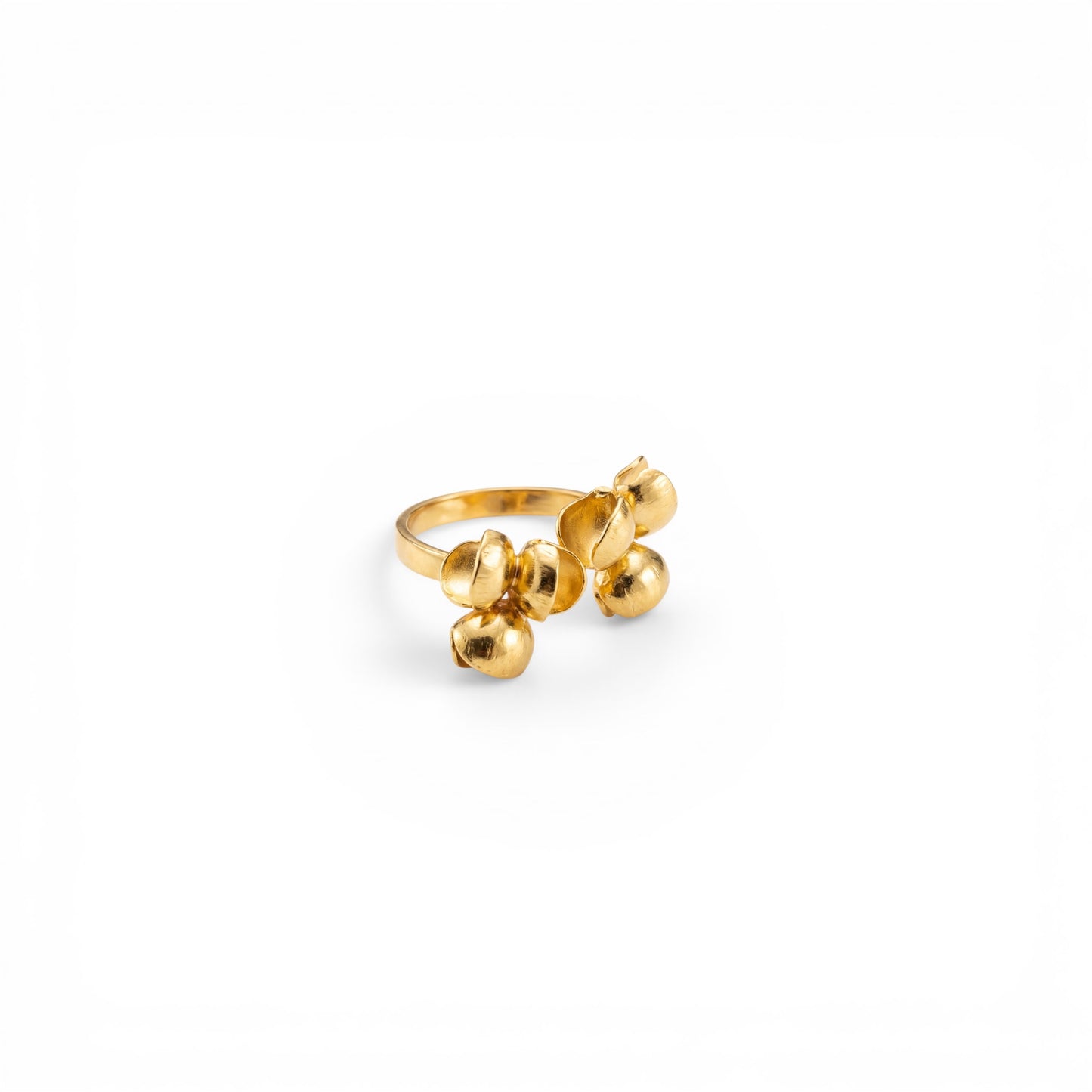 Anillo Tres Capullos Duo Dorado
