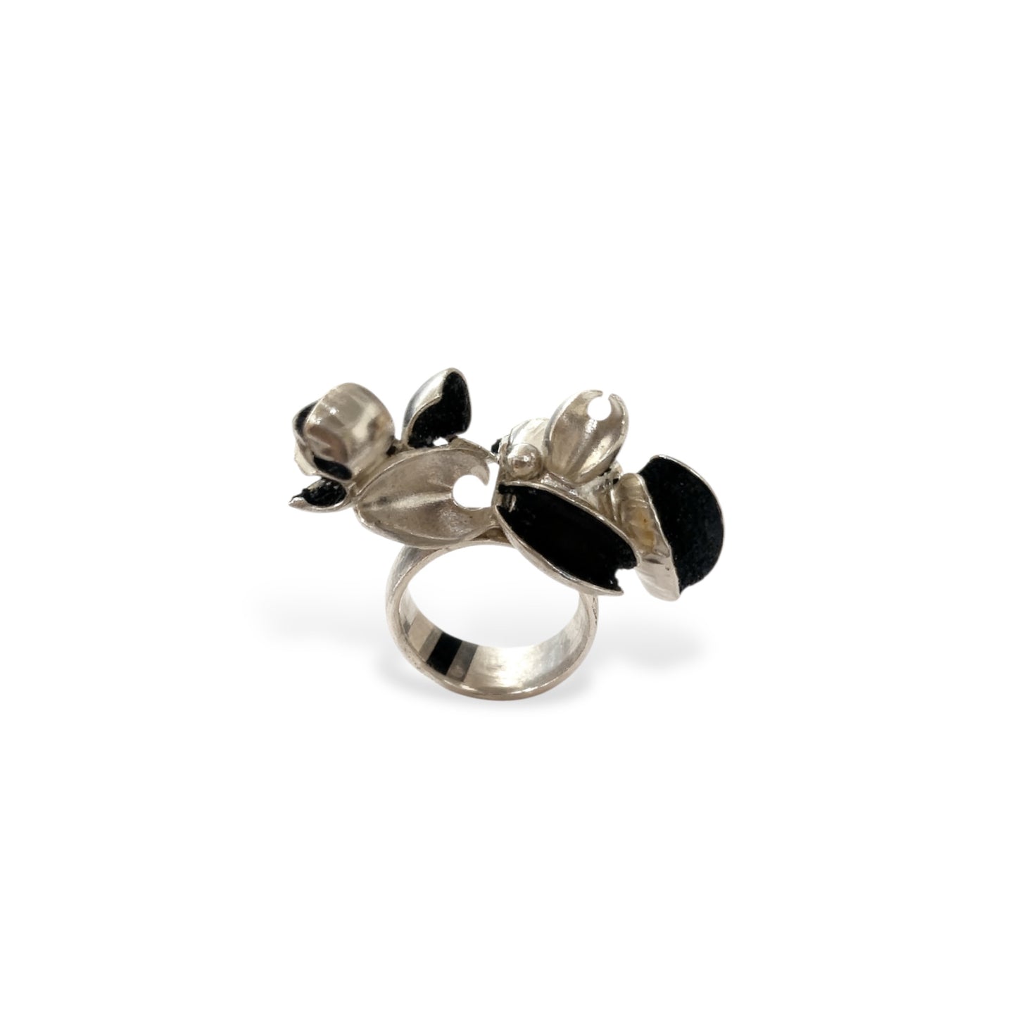 Anillo Tulipán Negro XL