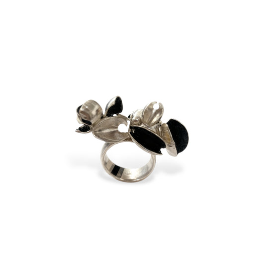 Anillo Tulipán Negro XL