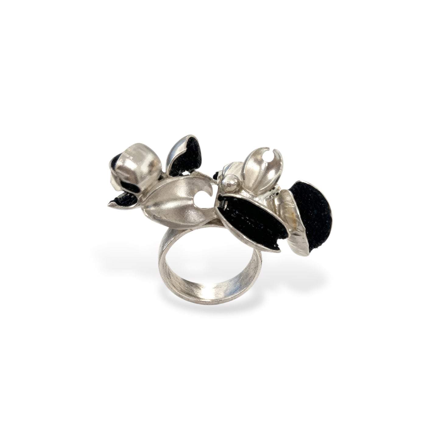 Anillo Tulipán Negro XL